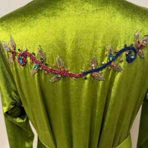 Alternative view of Two tone green kaftan