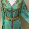 Turquoise floral kaftan