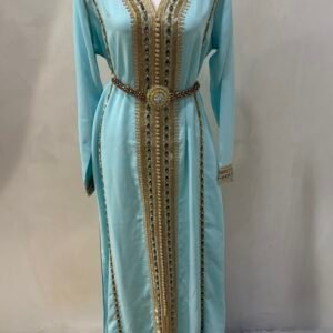 Alternative view of Powder blue kaftan
