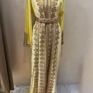 Alternative view of Butter yellow kaftan
