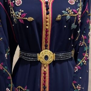 Navy pearl kaftan