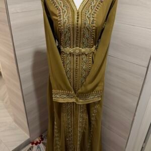 Alternative view of Olive green kaftan