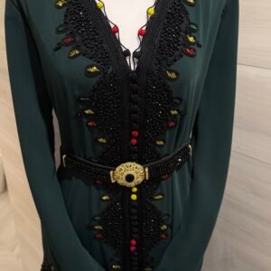 Green/black kaftan