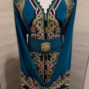 Teal/pink kaftan