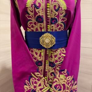 Magenta/blue kaftan