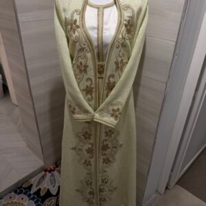 Alternative view of Soft yellow kaftan