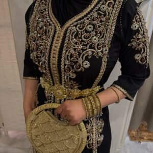 Black embellished kaftan
