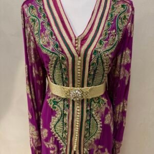 Fuschia floral kaftan