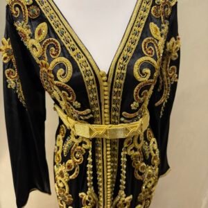 Black embellished kaftan