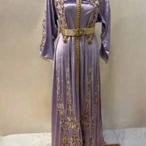 Alternative view of Lilac kaftan