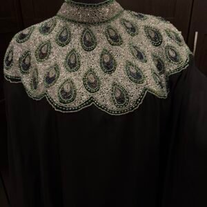 Silver embellished neck dress