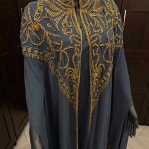 Teal embellished bisht dress
