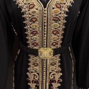 Black embellished kaftan 1