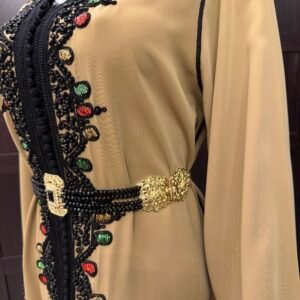 Alternative view of Beige/black kaftan