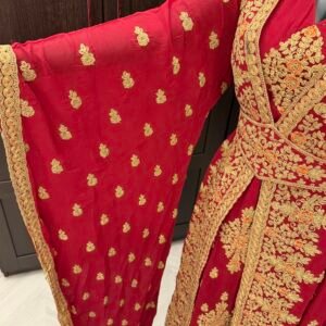 Alternative view of Red elongated sleeve dress