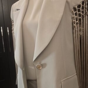 Alternative view of Beige fringe suit