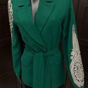 Alternative view of Green embellished blazer