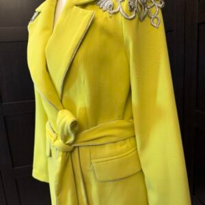 Lime embellished suit