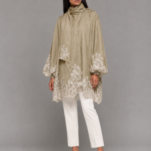 Khaki lace top