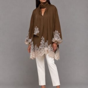 Brown lace top