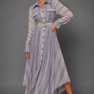 Purple striped dress