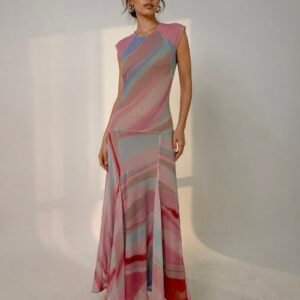 Mesh gradient dress