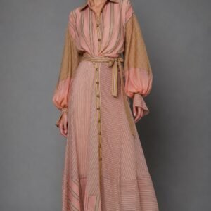 Pink striped dress