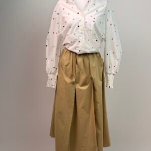 Alternative view of Beige buttons skirt