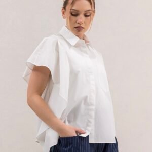 White ruffles shirt