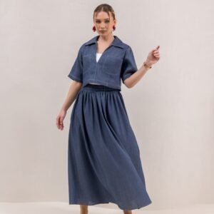 Cropped denim set