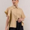 Beige ruffles shirt